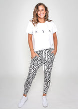 Load image into Gallery viewer, Sasha Joggers - White Leopard Print