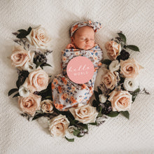 Load image into Gallery viewer, Vintage Blossom & Rose Gold Milestone Cards ~ Reversible Milestone Cards