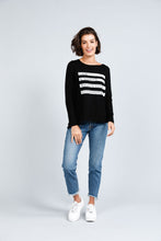 Load image into Gallery viewer, Slogo Long Sleeve Tee - I Am Woman - Black