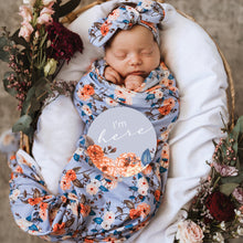 Load image into Gallery viewer, Vintage Blossom & Rose Gold Milestone Cards ~ Reversible Milestone Cards