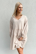 Load image into Gallery viewer, Christelle Gingham Dress - Beige