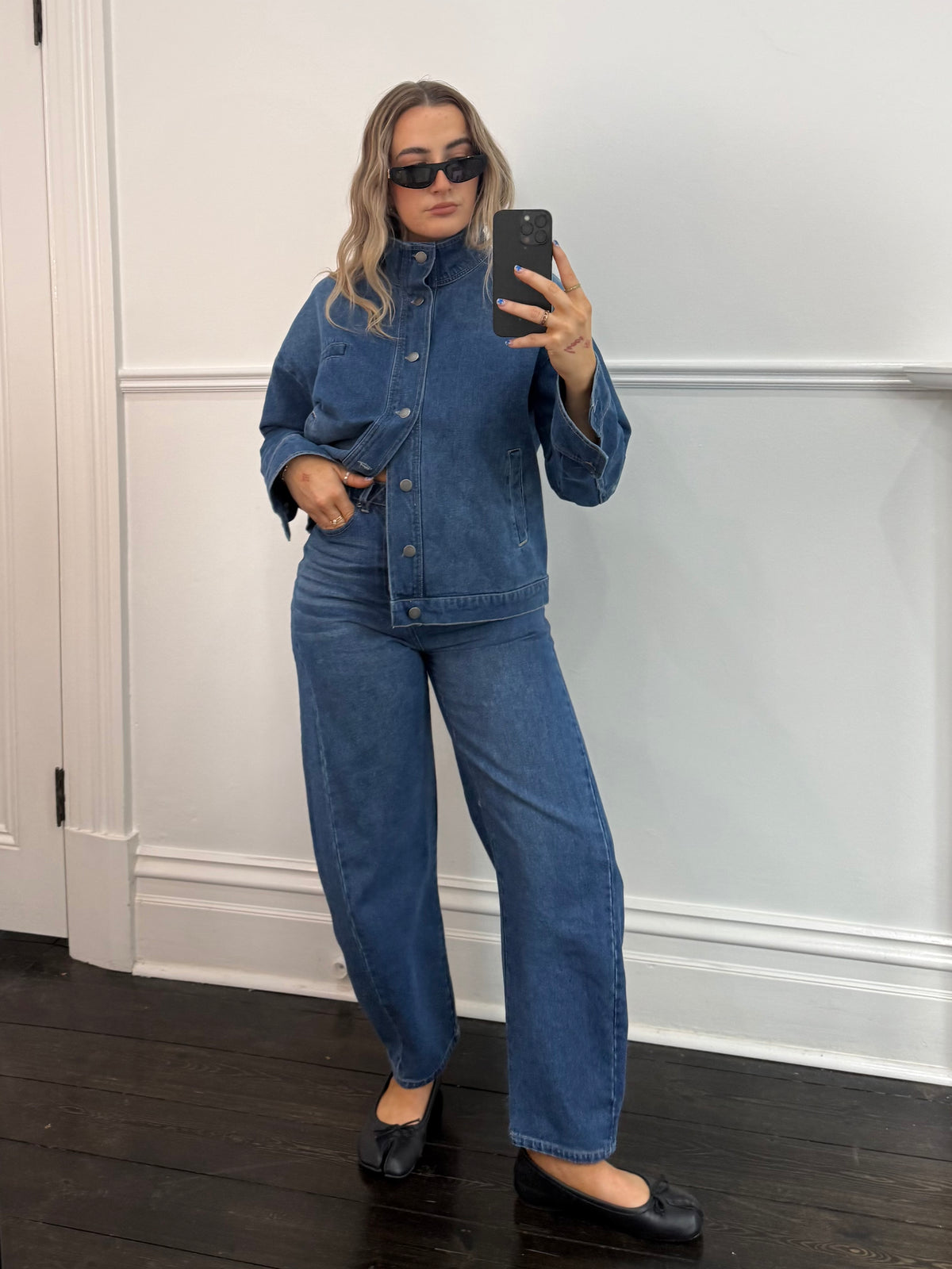 Napa Funnel Neck Jacket - Deep Vintage Blue