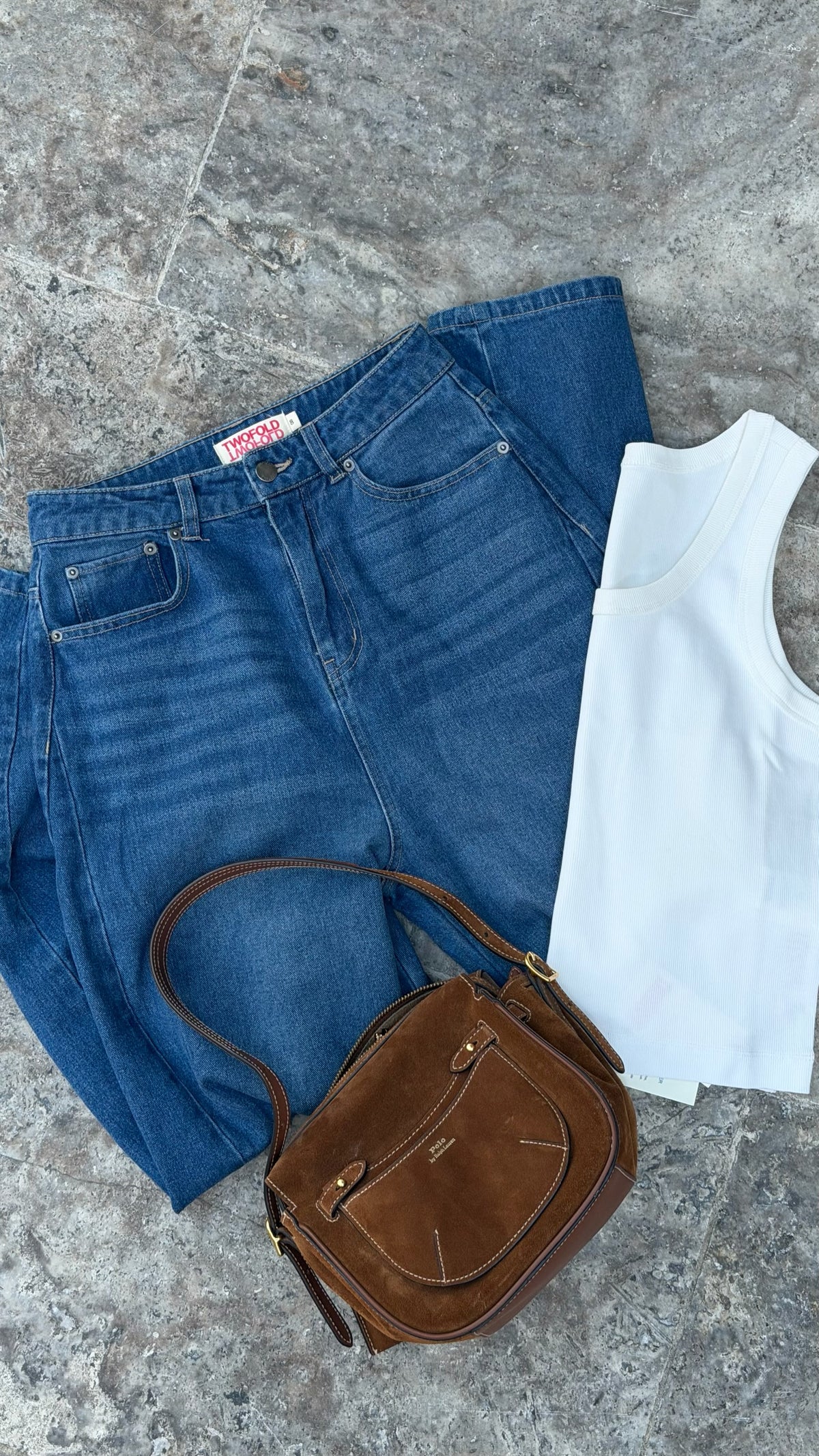 Alba Reversible Ribbed Tank - White