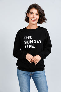 Henley Sweatshirt - Sunday Life - Black