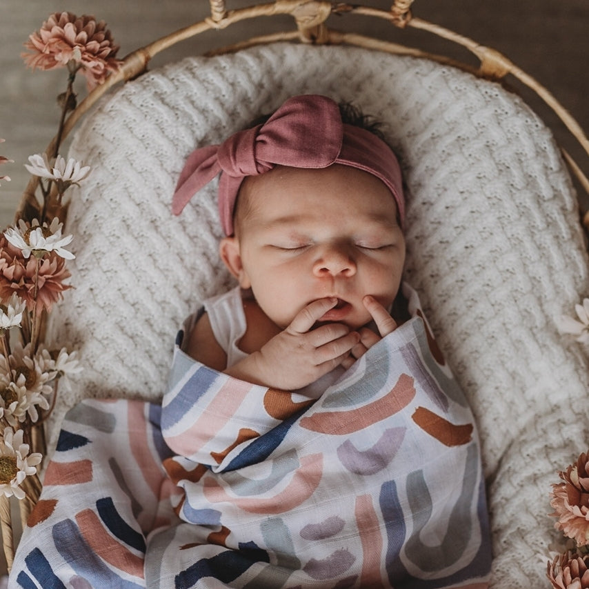 Mauve Top Knot Headband