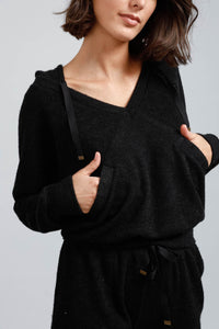 Finn Hoodie - Black Rib