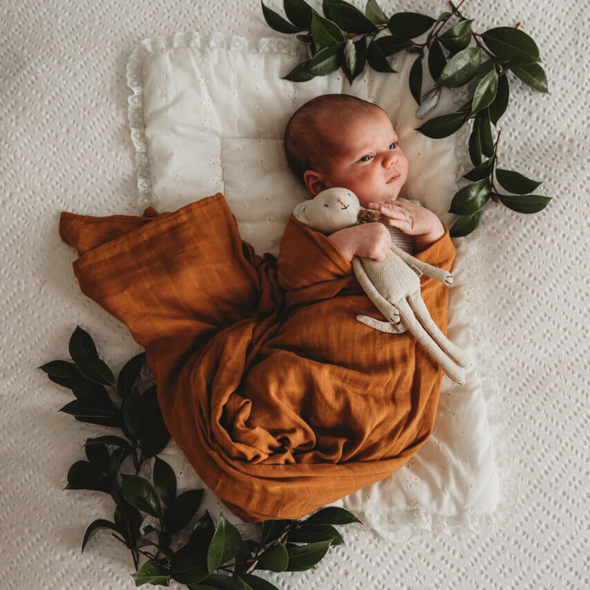 Bronze Baby - Organic Muslin Wrap