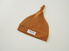 Load image into Gallery viewer, Bronze Knotted Beanie - Knit Stretch Jersey
