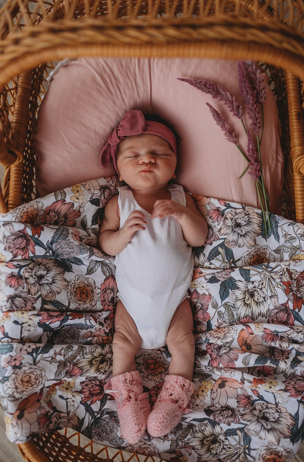 Mauve Top Knot Headband