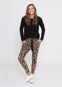 Jordan Joggers Tan Leopard