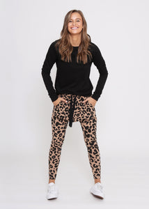 Jordan Joggers Tan Leopard