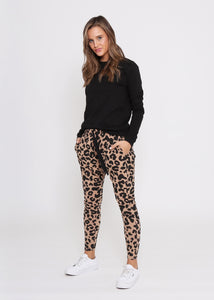 Jordan Joggers Tan Leopard