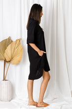 Load image into Gallery viewer, Carmine Linen Pocketed Shirt Dress
