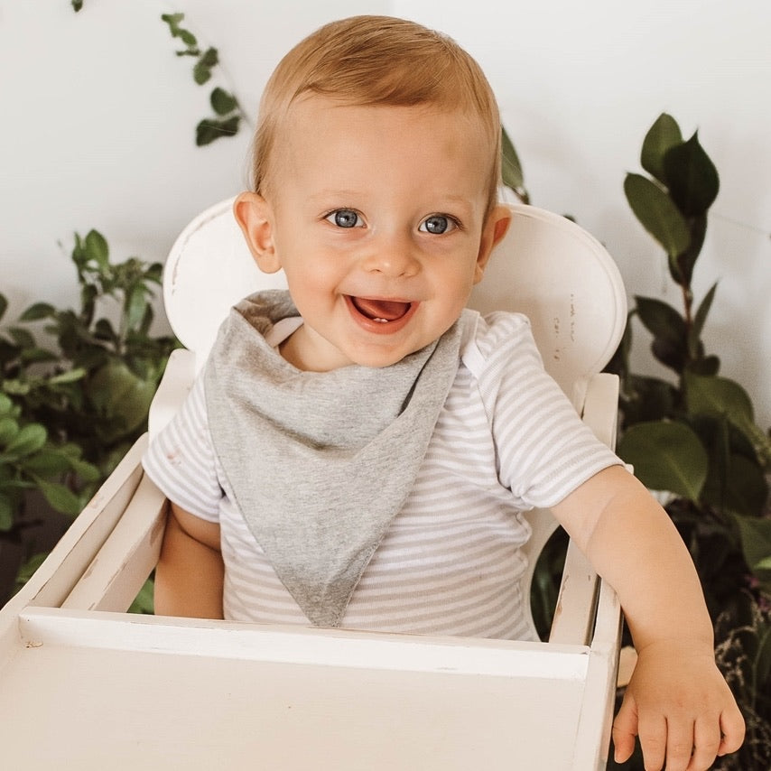 Grey Marle Bandana Dribble Bibs