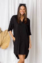 Load image into Gallery viewer, Carmine Linen Pocketed Shirt Dress
