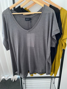 Adine Undone - Basic Tee - Charcoal