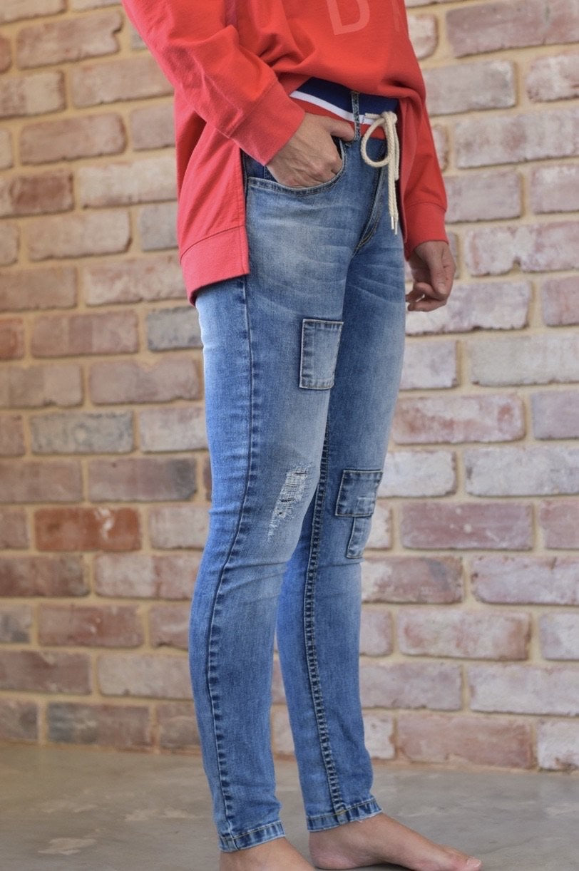 Style Laundry Skinny Jeans Blue Wash