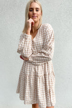 Load image into Gallery viewer, Christelle Gingham Dress - Beige
