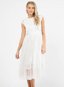 Lost Love Midi Dress - White