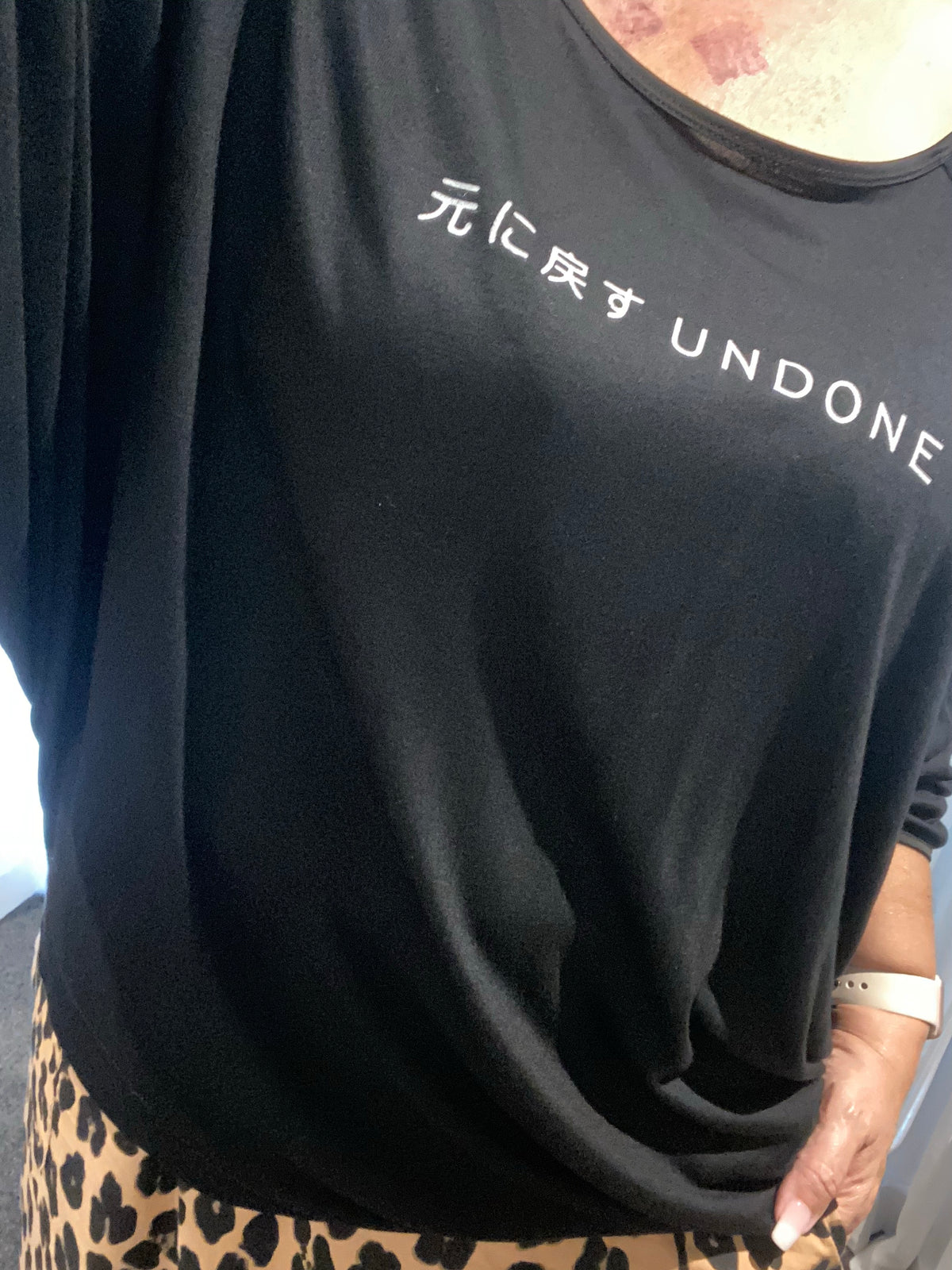 Adine Undone - Batwing Japanese Undone Top - Black