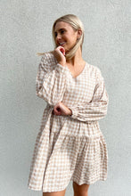 Load image into Gallery viewer, Christelle Gingham Dress - Beige
