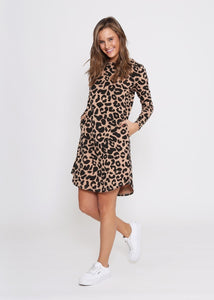 Emerson Dress ~ Tan Leopard