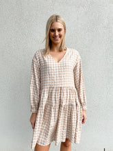 Load image into Gallery viewer, Christelle Gingham Dress - Beige
