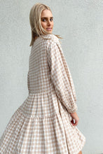 Load image into Gallery viewer, Christelle Gingham Dress - Beige
