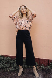 Nara Peach Leopard Print Top