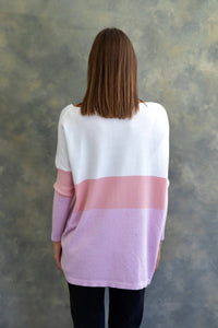 Venice V-Neck Knit Top - Pink