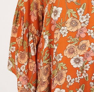 Label of Love Orange Floral Dress