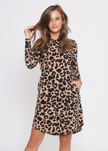 Emerson Dress ~ Tan Leopard